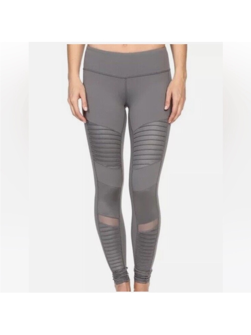 ALO Yoga Charcoal Gray Textured High-Waist Leggings